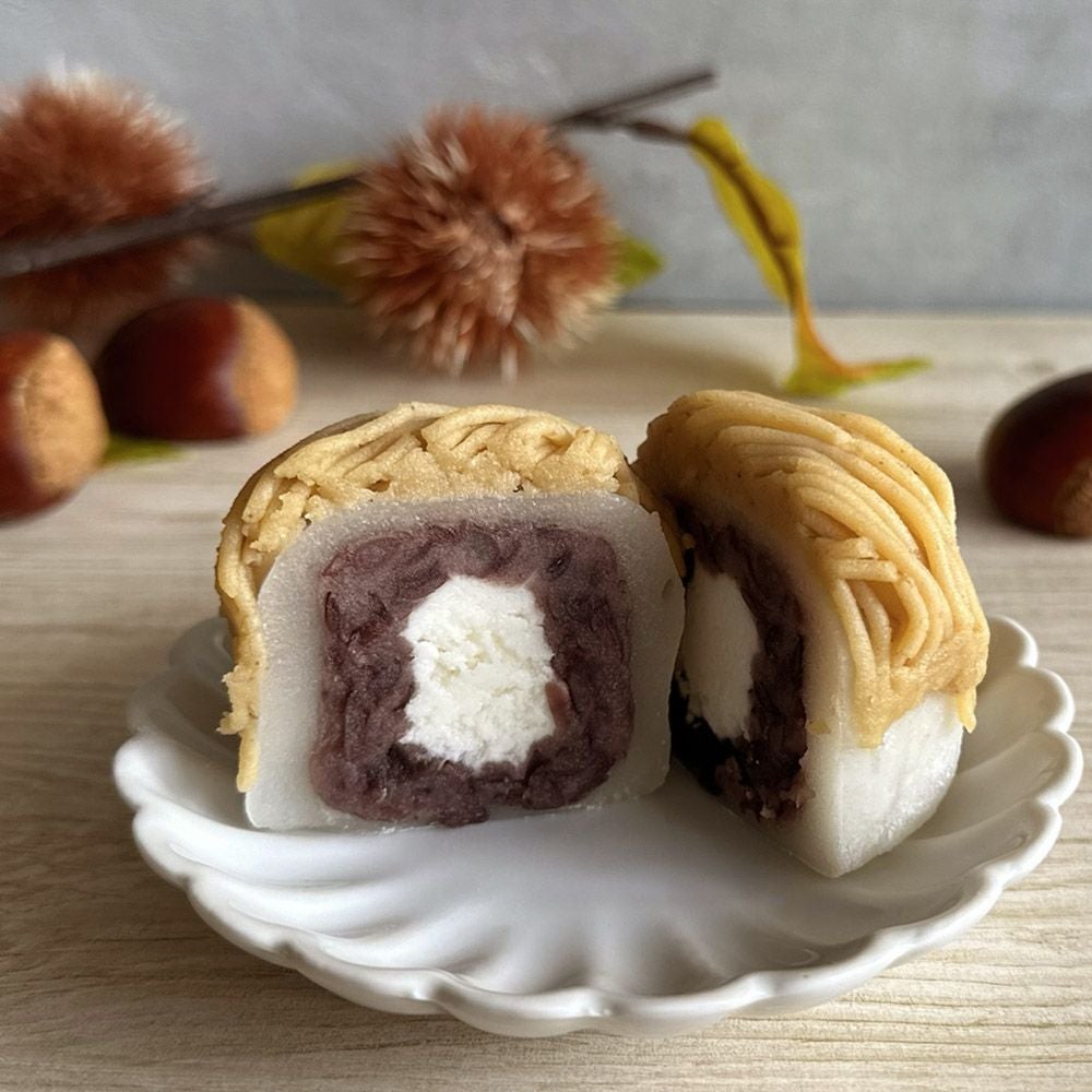 和栗のモンブラン大福 4個入(冷凍便) | 旬果瞬菓（しゅんかしゅんか